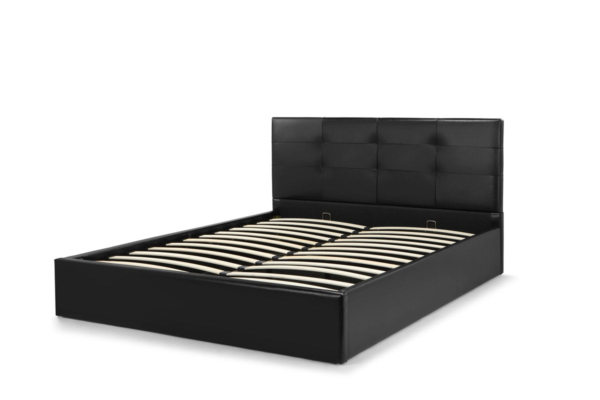 Ovela Siena Gas Lift Collection Bed Frame (Black, Queen)
