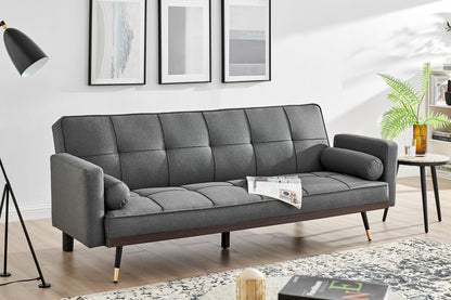 Ovela Billi Button Sofa Bed - Charcoal