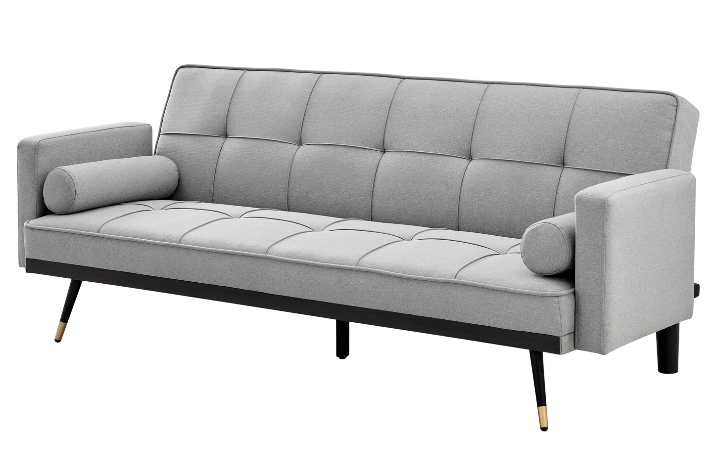 Ovela Billi Button Sofa Bed - Light Grey