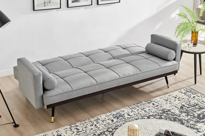 Ovela Billi Button Sofa Bed - Light Grey