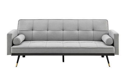 Ovela Billi Button Sofa Bed - Light Grey