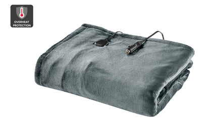 Ovela Car Electric Blanket with 12V Plug (Charcoal)