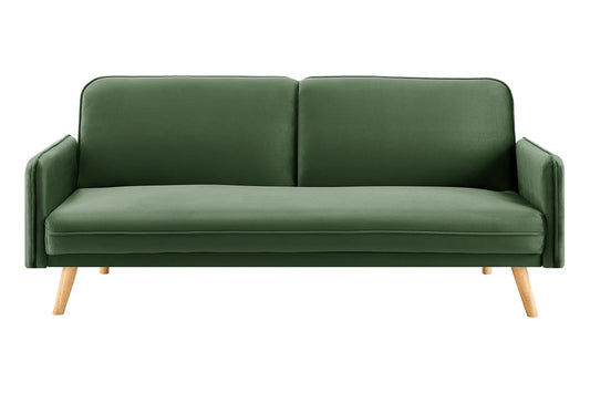 Ovela Chelsea 3 Seater Velvet Sofa Bed (Green)