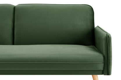 Ovela Chelsea 3 Seater Velvet Sofa Bed (Green)