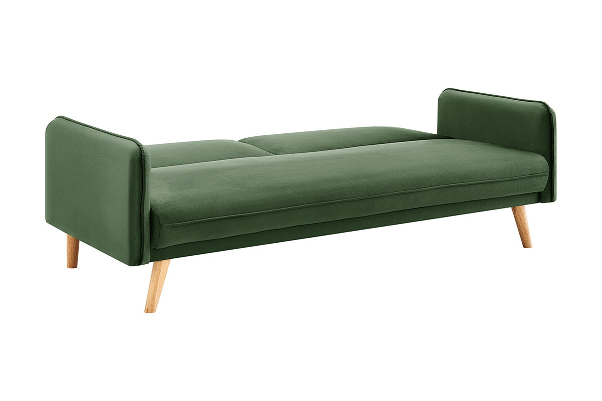 Ovela Chelsea 3 Seater Velvet Sofa Bed (Green)