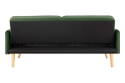 Ovela Chelsea 3 Seater Velvet Sofa Bed (Green)