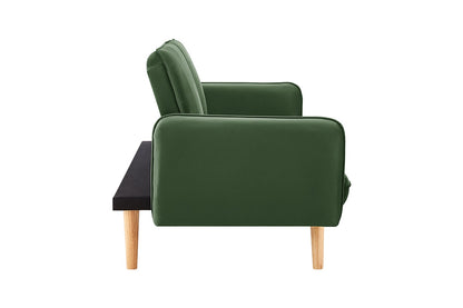 Ovela Chelsea 3 Seater Velvet Sofa Bed (Green)