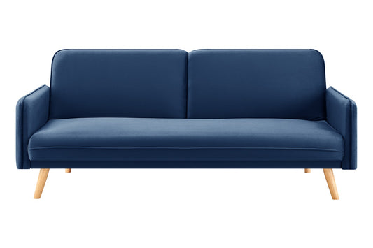 Ovela Chelsea 3 Seater Velvet Sofa Bed (Navy) - Auzzistore