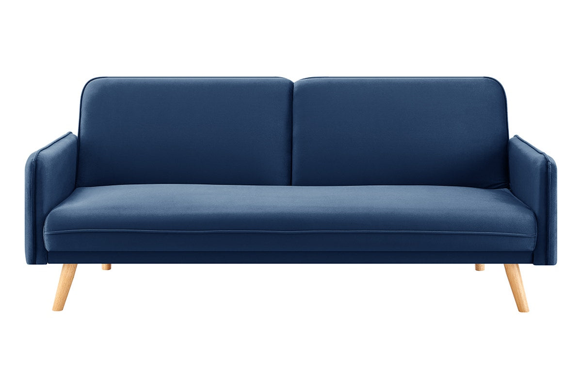 Ovela Chelsea 3 Seater Velvet Sofa Bed (Navy)