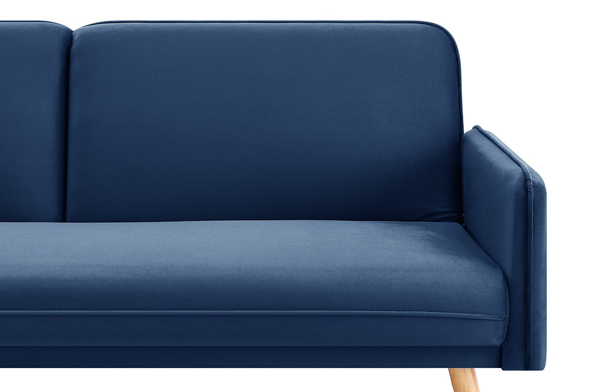 Ovela Chelsea 3 Seater Velvet Sofa Bed (Navy)