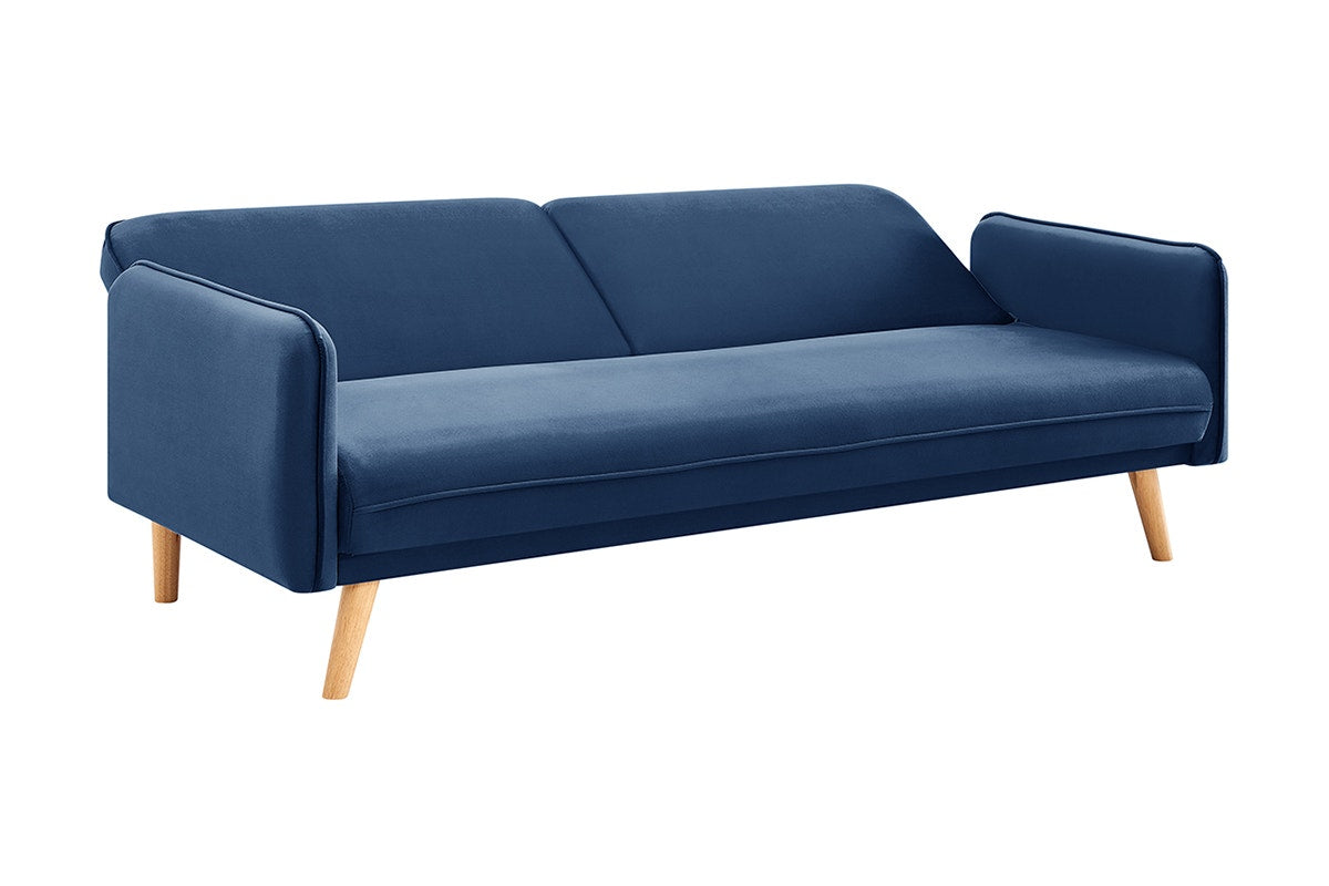 Ovela Chelsea 3 Seater Velvet Sofa Bed (Navy)