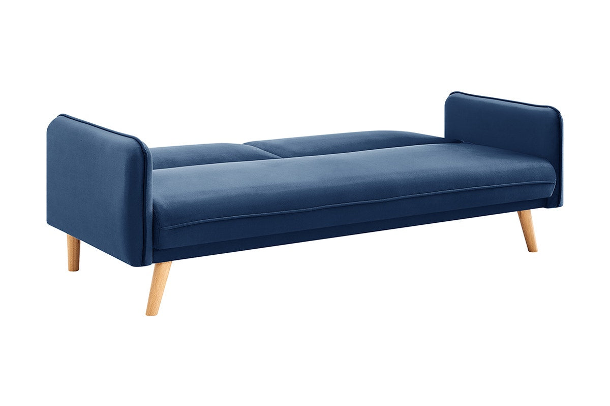 Ovela Chelsea 3 Seater Velvet Sofa Bed (Navy)