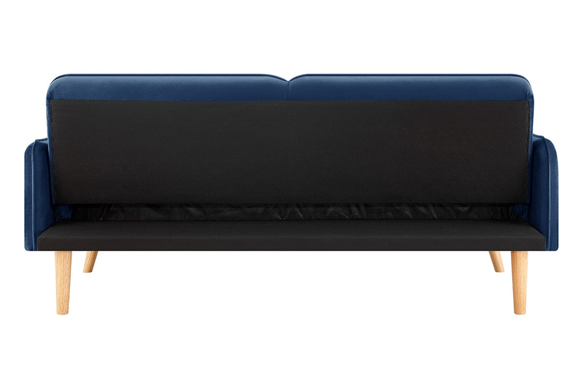 Ovela Chelsea 3 Seater Velvet Sofa Bed (Navy)