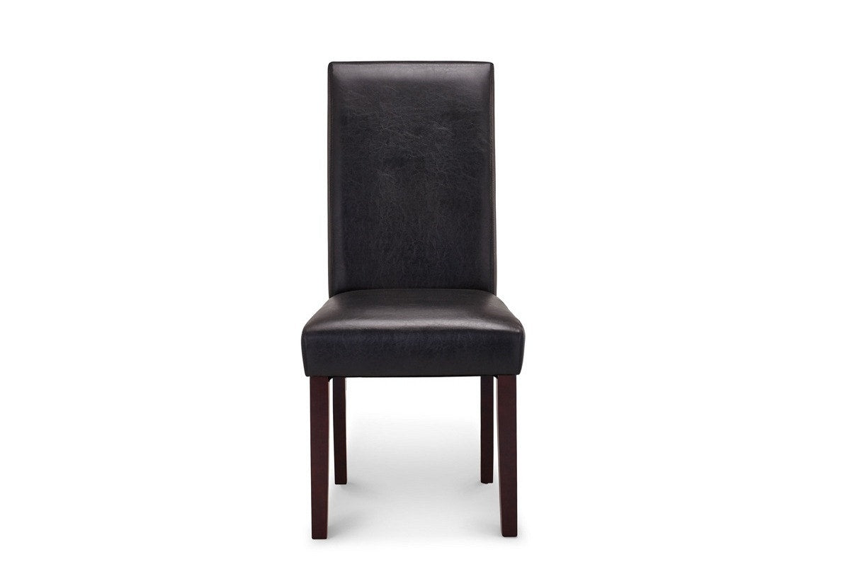 Ovela Set of 2 Kyran PU Leather Dining Chairs (Black)