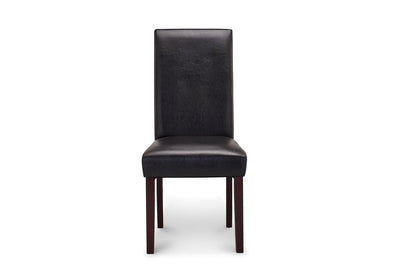 Ovela Kyran PU Leather Dining Chairs  - Black Set of 2