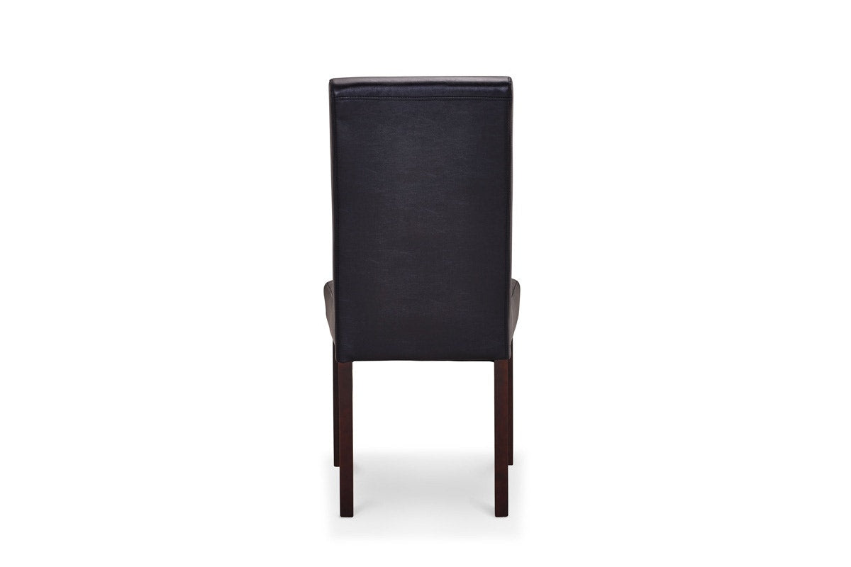 Ovela Set of 2 Kyran PU Leather Dining Chairs (Black)