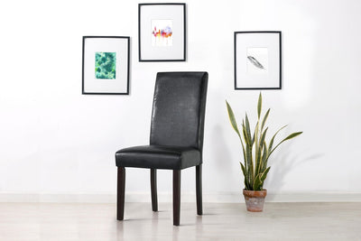 Ovela Kyran PU Leather Dining Chairs  - Black Set of 2