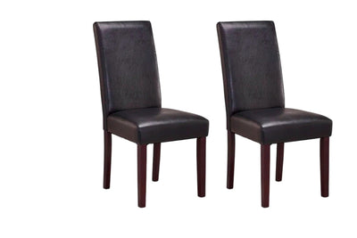 Ovela Kyran PU Leather Dining Chairs  - Black Set of 2