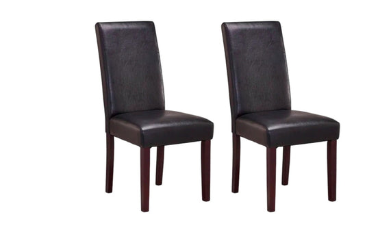 Ovela Set of 2 Kyran PU Leather Dining Chairs (Black)