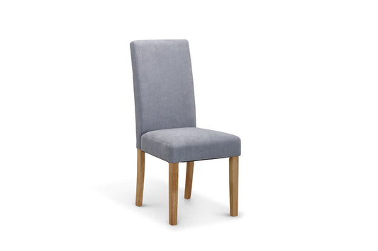 Ovela Set of 2 Kyran Fabric Dining Chairs (Ash Grey)