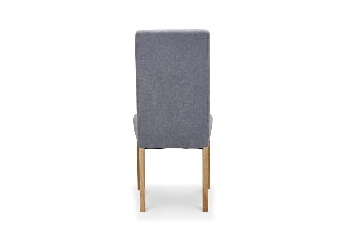 Ovela Set of 2 Kyran Fabric Dining Chairs (Ash Grey)