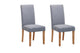 Ovela Set of 2 Kyran Fabric Dining Chairs (Ash Grey)