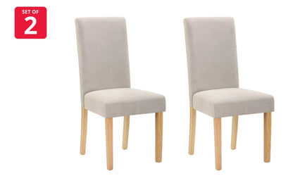 Ovela Set of 2 Kyran Fabric Dining Chairs (Beige)