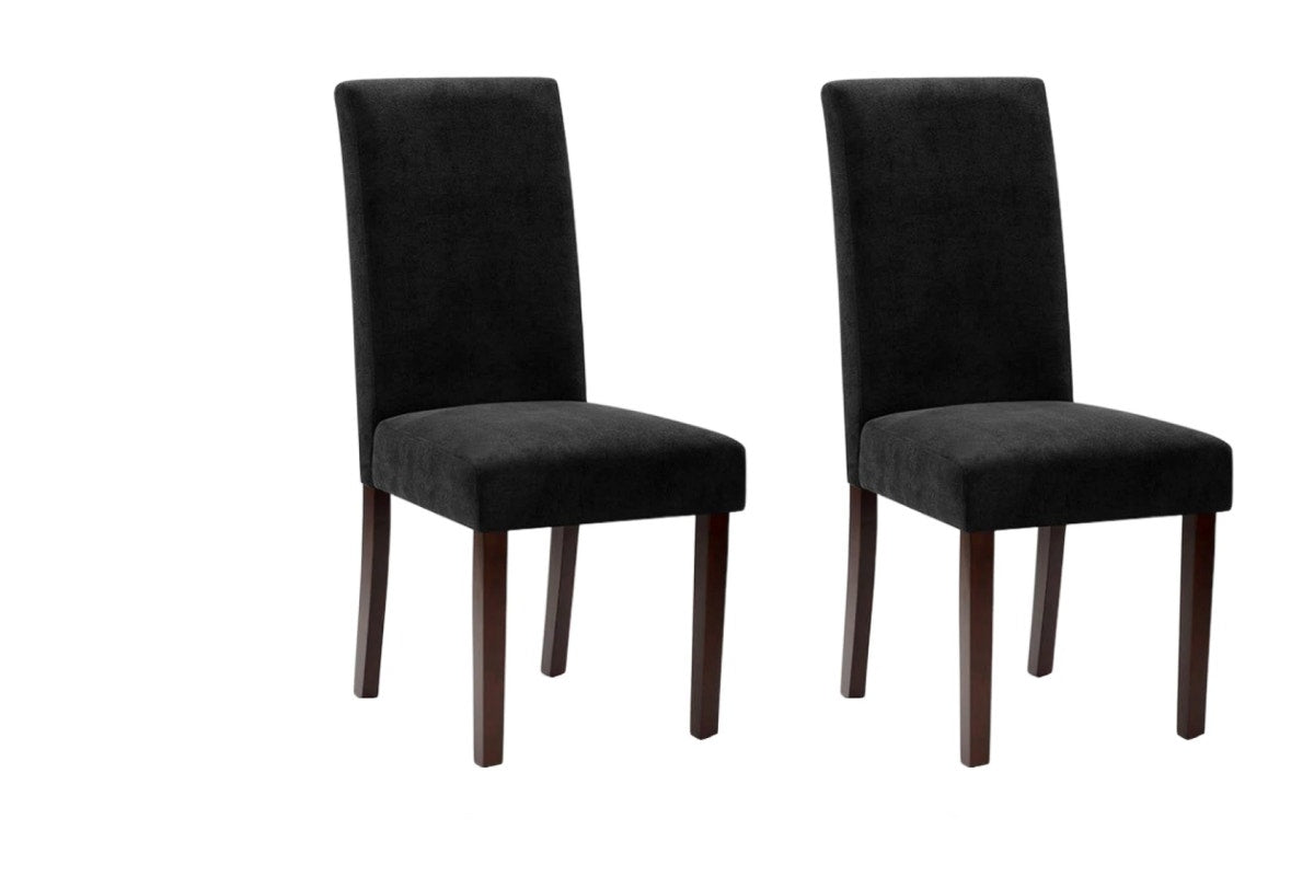 Ovela Set of 2 Kyran Fabric Dining Chairs (Black)