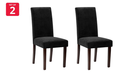 Ovela Set of 2 Kyran Fabric Dining Chairs (Black)