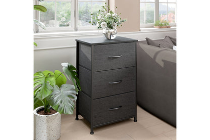 Ovela 3 Drawer Storage Chest - Charcoal