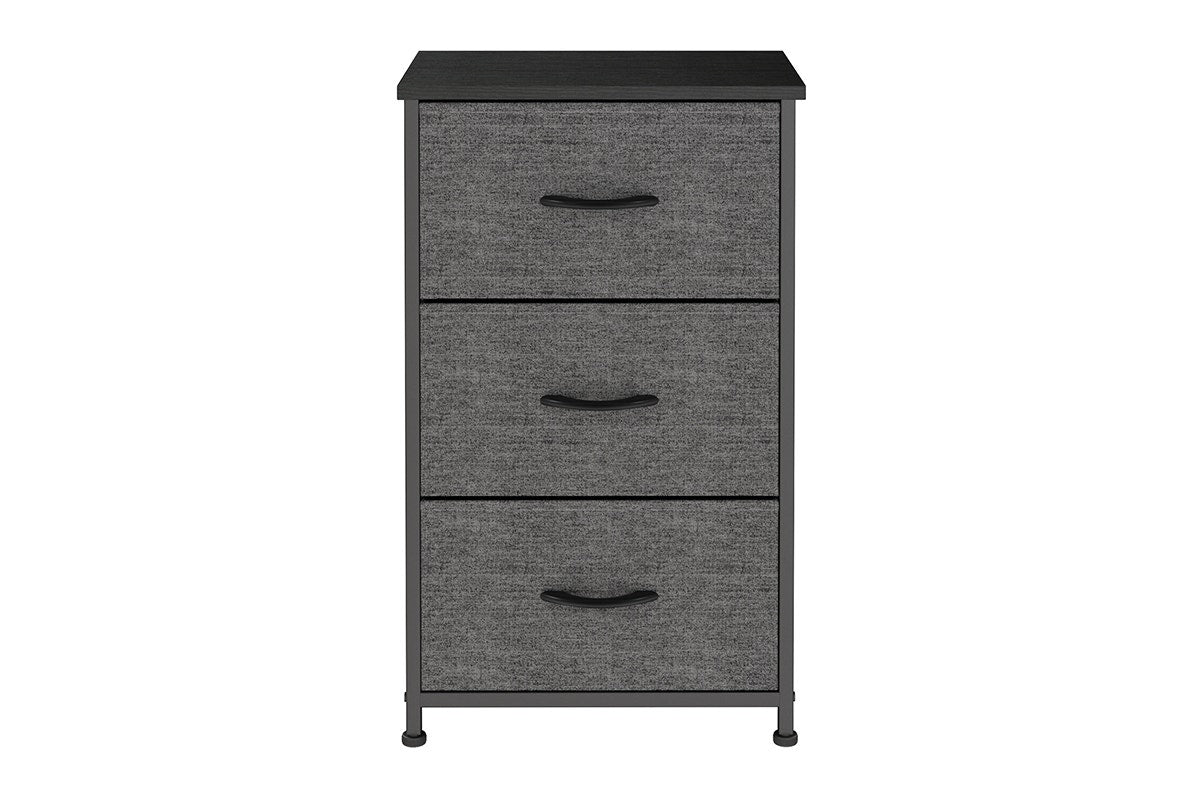 Ovela 3 Drawer Storage Chest - Charcoal