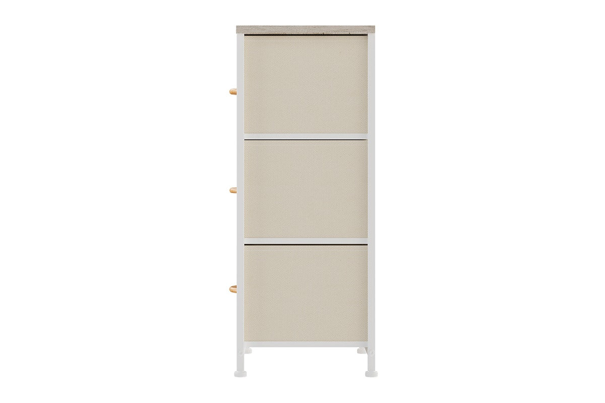 Ovela 3 Drawer Storage Chest - Wood Grain White Oak