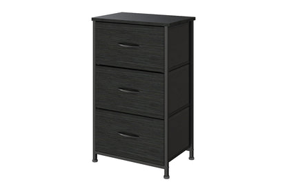 Ovela 3 Drawer Storage Chest - Wood Grain Black