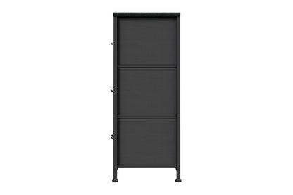 Ovela 3 Drawer Storage Chest - Wood Grain Black