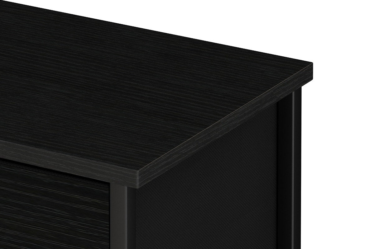 Ovela 3 Drawer Storage Chest - Wood Grain Black