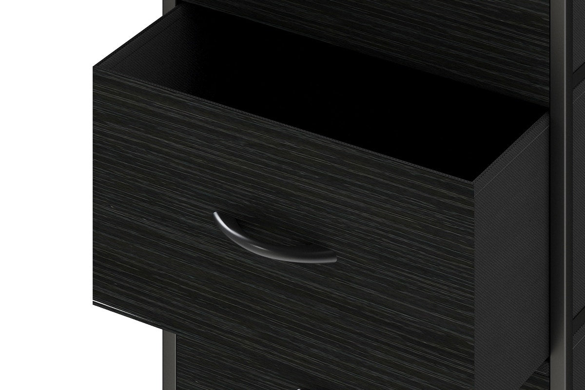 Ovela 3 Drawer Storage Chest - Wood Grain Black