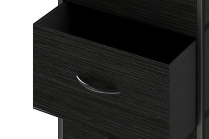 Ovela 3 Drawer Storage Chest - Wood Grain Black