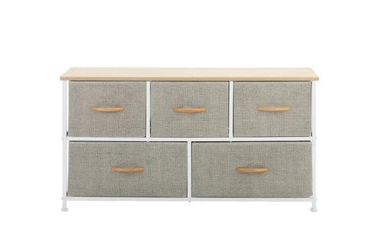 Ovela 5 Drawer Storage Chest (Beige)