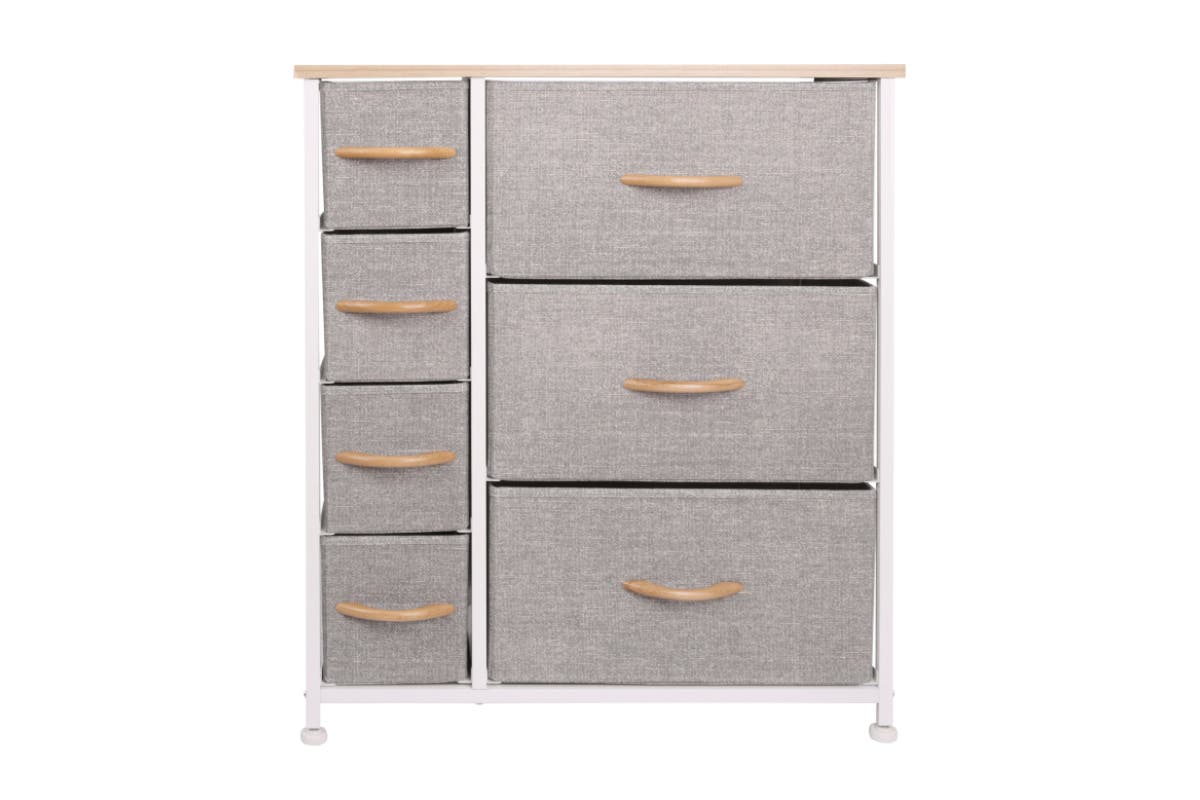 Ovela 7 Drawer Storage Chest (Light Grey)