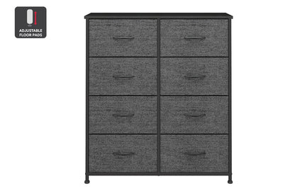 Ovela 8 Drawer Storage Chest - Charcoal