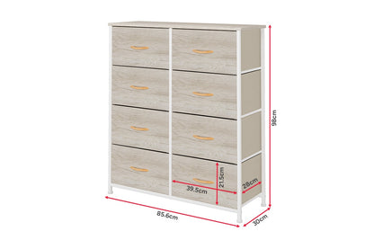 Ovela 8 Drawer Storage Chest - Wood Grain White Oak