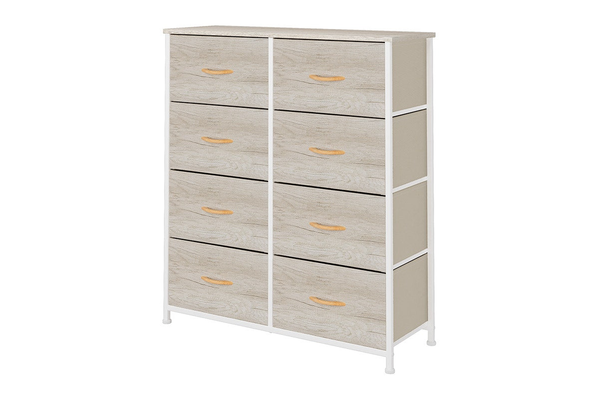 Ovela 8 Drawer Storage Chest - Wood Grain White Oak