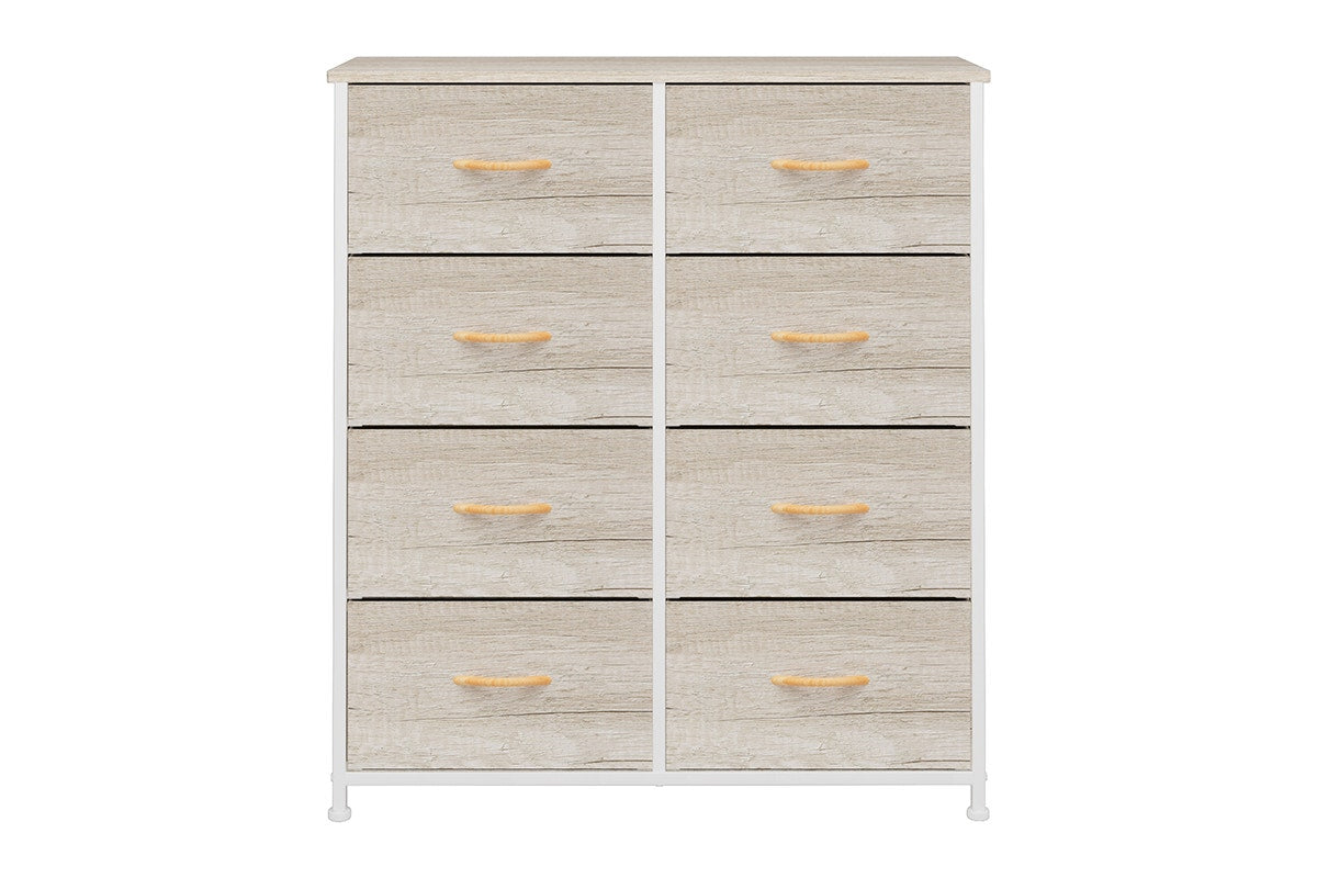 Ovela 8 Drawer Storage Chest - Wood Grain White Oak