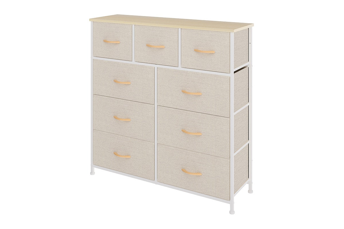 Ovela 9 Drawer Storage Chest - Beige