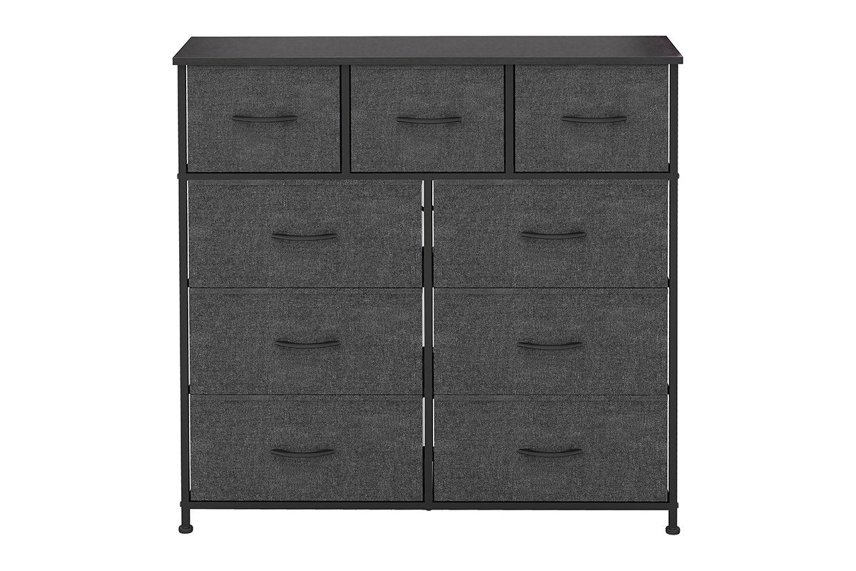 Ovela 9 Drawer Storage Chest - Charcoal