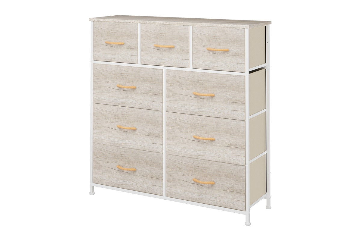 Ovela 9 Drawer Storage Chest - Wood Grain White Oak