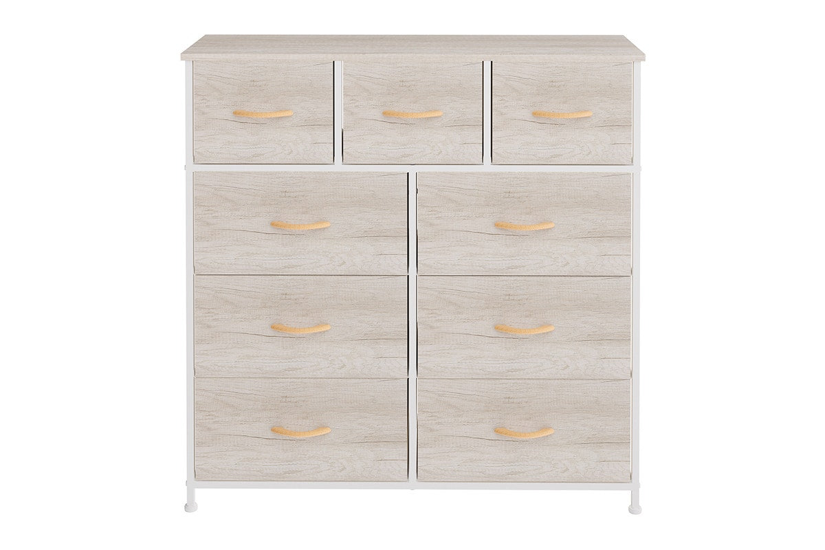 Ovela 9 Drawer Storage Chest - Wood Grain White Oak