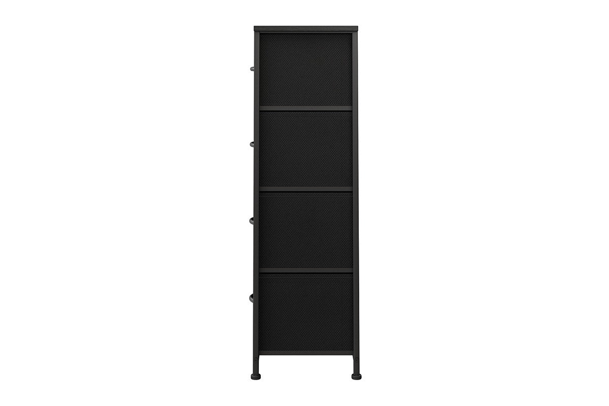 Ovela 9 Drawer Storage Chest - Wood Grain Black