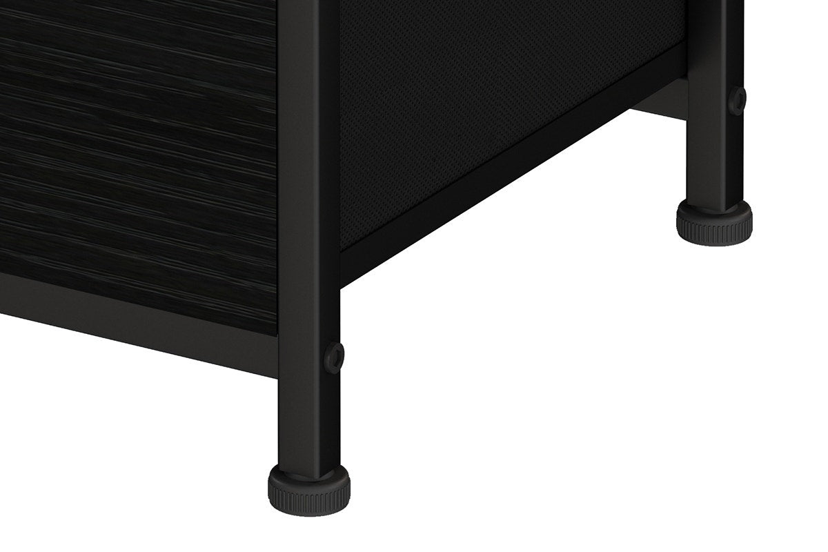 Ovela 9 Drawer Storage Chest - Wood Grain Black
