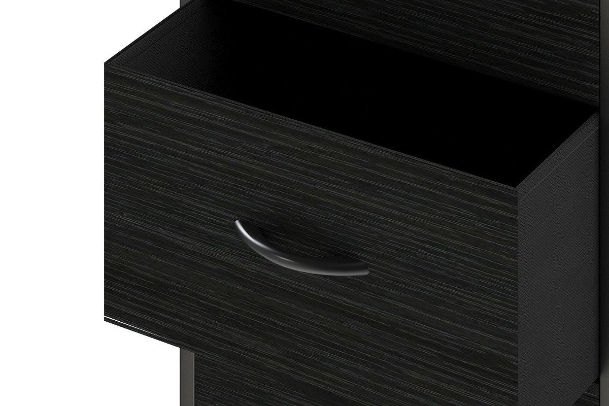 Ovela 9 Drawer Storage Chest - Wood Grain Black